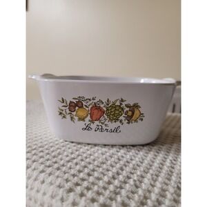 Corning Ware Spice O Life P-43-B 700ml Petite Casserole Dish Le Persil Vintage
